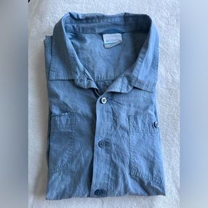 Vintage Columbia Button Chambray Men’s Short Sleeve Shirt